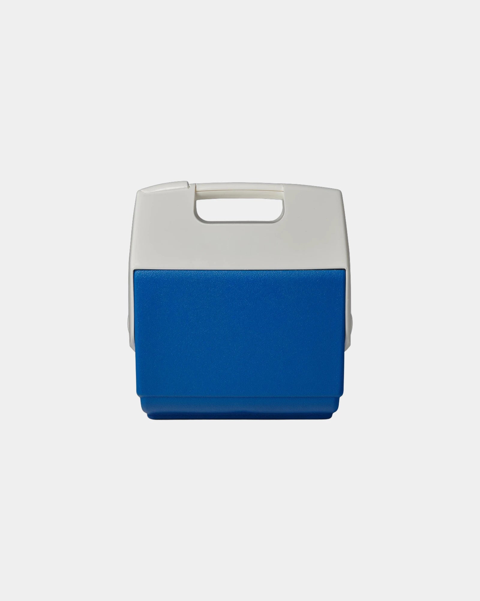 Custom 7 Qt hard-sided cooler with tent-top design - White-Majestic Blue